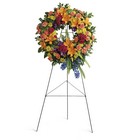 Colorful Serenity Wreath Cottage Florist Lakeland Fl 33813 Premium Flowers lakeland